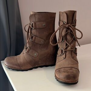 Sorel Joan of Arctic Lace-up Wedge Boots